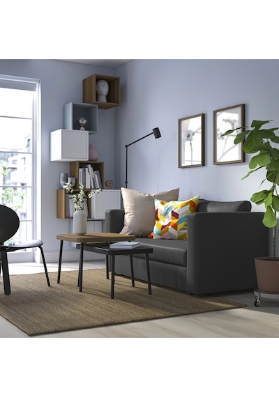 Ikea Gri Konforlu Kanepe - 2'li Yataklı Kanepe Knisa Koyu Gri
