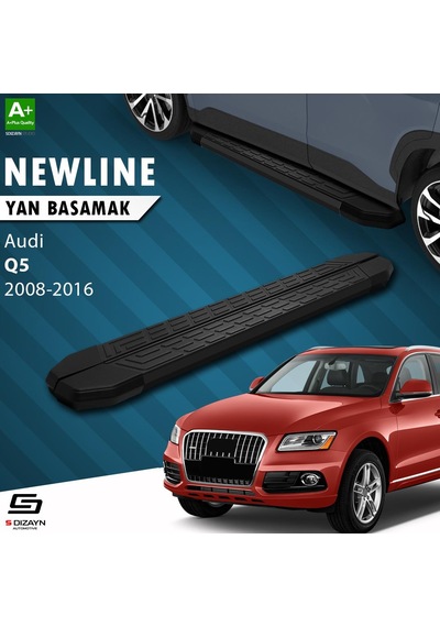 S-dizayn Audi Q5 Newline Siyah Yan Basamak 183 Cm 2008-2016 A+ Kalite