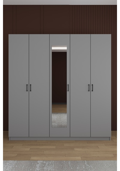 Asra Trend Yatak Odası Takımı 5 Parça %100 Mdf Gardırop Şifonyer Makyaj Masası Komodin Ytk02