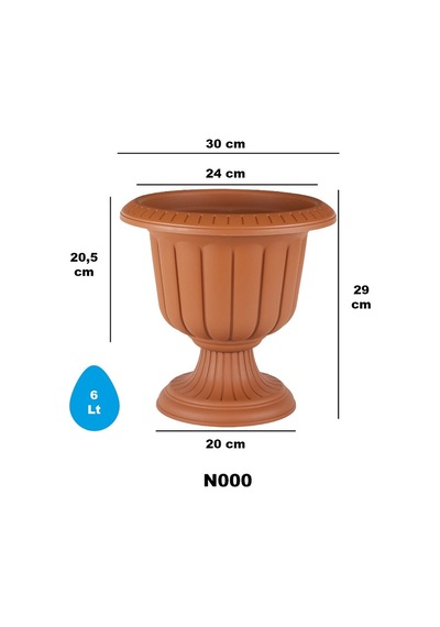 Serinova Kupa Saksı No:0 6 Lt