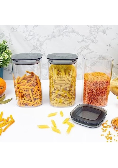 Omak 3 &apos Lü 1.1 Lt. Kare Erzak Kabı Seti