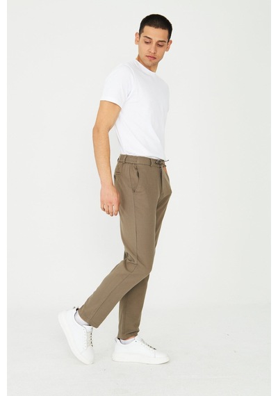 Haki Erkek Bağcık Detaylı Jogger Spor Pantolon Haki