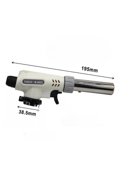 1300 C Çok Amaçlı Gaz Torch Çakmak - Mutfak, Mangal, Lehimleme Pürmüz Alev Tabancası 5615 Açık Füme