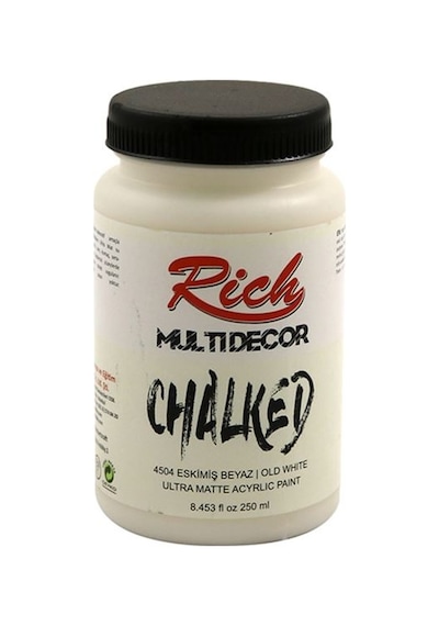 Rich Multi Decor Chalked Akrilik Boya 250 Cc 4504 Eskimiş Beyaz
