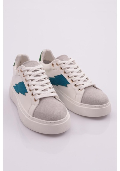 Dgn 1002 Kadin Sneaker 1002-2007-R8073 Beyaz - Mavi