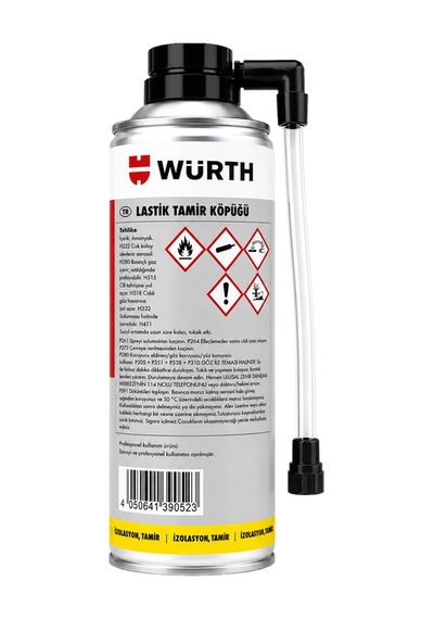 Würth Lastik Tamir Köpüğü 300 Ml - Acil Durum Lastik Onarıcı Ve Şişirici Sprey