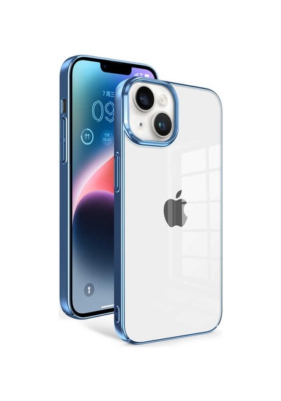 Apple Uyumlu iPhone 14 Plus Kılıf Zore Kenarları Renkli Arkası Şeffaf Sun Sert Kapak