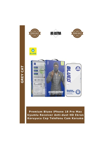 Premium Blueo Apple iPhone 18 Pro Max Uyumlu Receiver Anti-dust Hd Ekran Koruyucu Cep Telefonu Cam Koruma