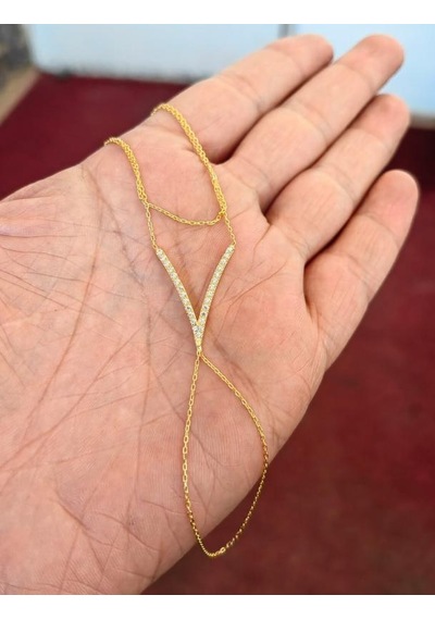 Beyaz Taşlı Gümüş Şahmeran Bileklik - Rodyum Renk Gold