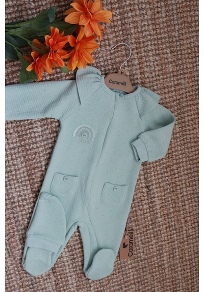 Caramell Barbosa Kız Bebek Şık 2'li Bebek Tulumu 0-3 Ay /3-6 Ay Patikli & 6-9 Ay/ 9-12 Ay Patiksiz Kışlık Yeşil Caramell Barbosa Kız Bebek Şık 2'li Bebek Tulumu 0-3 Ay /3-6 Ay Patikli & 6-9 Ay/ 9-12 Ay Patiksiz Kışlık Yeşil
