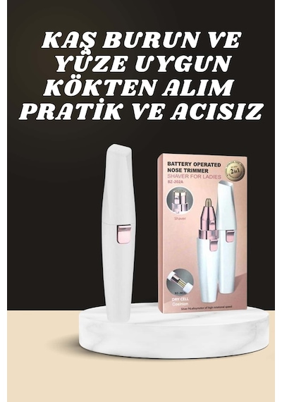 Kulak - 163 - Burun Ve Yüz Epilasyon Aleti Ve Yüz Masaj Aleti İkili Cilt - Glblseme - Bakım Seti