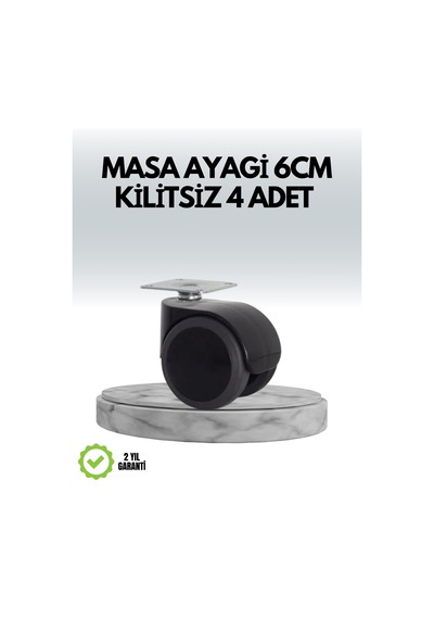 Lvsqvr Halı Ve Beton Uyumlu Kilitsiz Mobilya Tekerleği 4 Lü 4 Adet