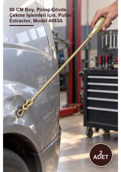 2 Adet Pirinç Kerata Çekecek 50 Cm Boy, Pirinç Gövde, Çekme İşlemleri İçin, Puller, Extractor, Model 4893a