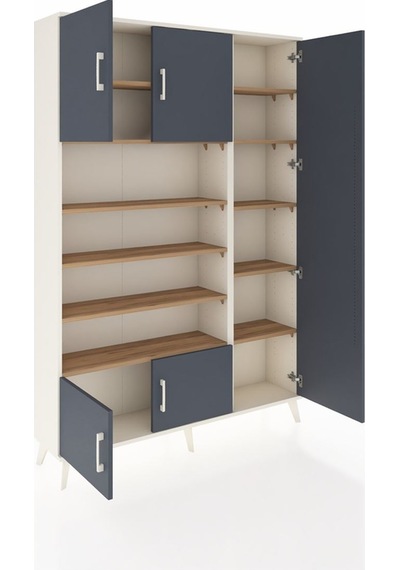 Arges Dolap 11 Raflı 5 Kapaklı 132x30x195 Aytaşı-antrasit/çam Aytaşı Arges Dolap 11 Raflı 5 Kapaklı 132x30x195 Aytaşı-antrasit/çam Aytaşı