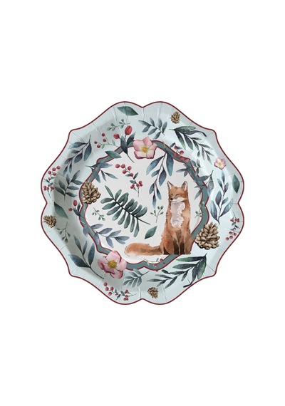 Winter Fox Kağıt Tabak 23 Cm 12'li Paket Diğer