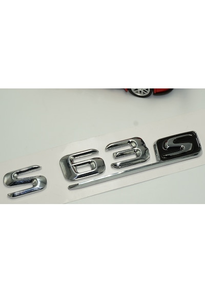 S63S Bagaj Krom Metal 3M 3D Yazı Logo