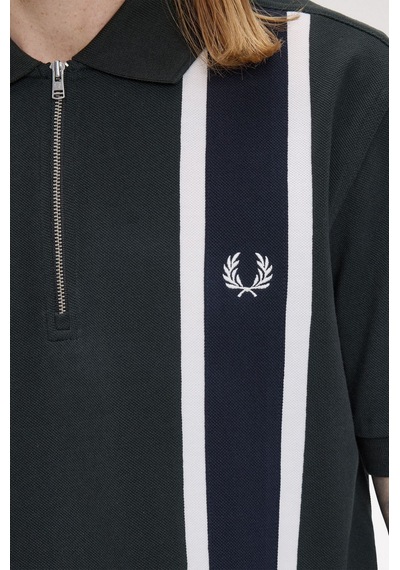 Fred Perry M2420-q20 Tramline Erkek Polo Tişört Koyu Yeşil