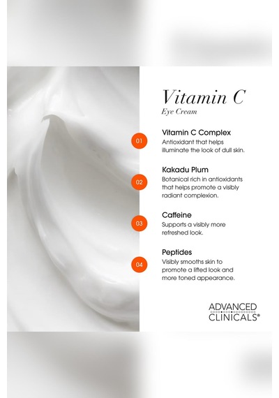 Advanced Clinicals Brightening Vitamin C + Caffeine Aydınlatıcı Göz Kremi 30ml
