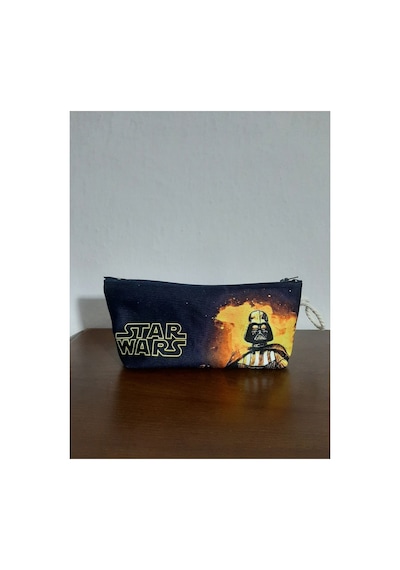 Star Wars - Darth Vader Desenli Tasarım Kalemlik - Makyaj Çantası Diğer
