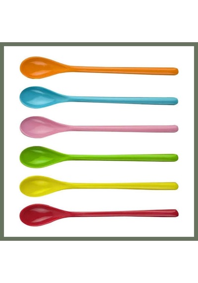 Bezos Nisa Plastik Lüx Kaşık Renkli 6 Lı Bezos1