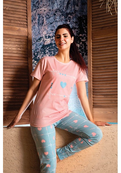 Sude Homewear Kadın Kısa Kol Modal Pijama Takımı Pembe