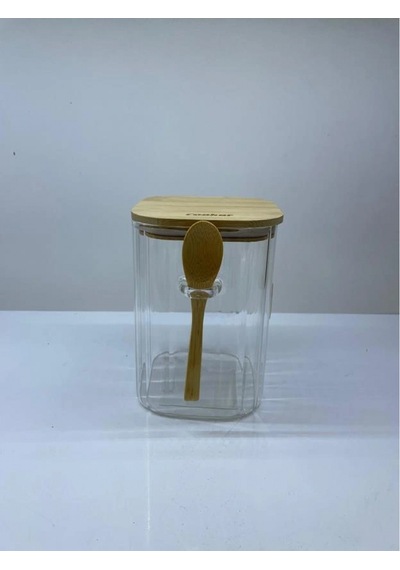 Cooker Cam Kaşıklı Kavanoz 14cm Şeffaf