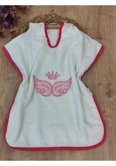 Pareo Bebek Havlu Bebek Bornoz Yumuşacık Su Emici Pamuklu Nakış Desenli 1 - 4 Yaş