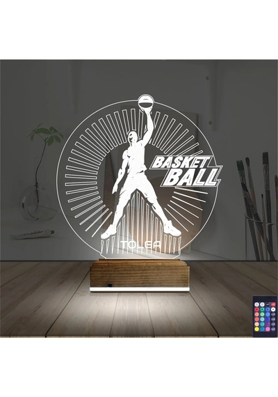 Luvivia Basketbol Nba Kişiye Özel 3d Lamba - Masa Gece Lambası