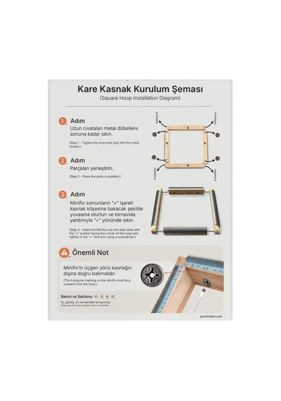 60x40cm Sihirli Punch Panç Kasnak Kılıf Hediyeli Telli/iğneli Ahşap Nakış Kasnağı