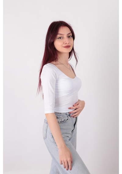 Busem S0016663 Kadın Bluz Beyaz