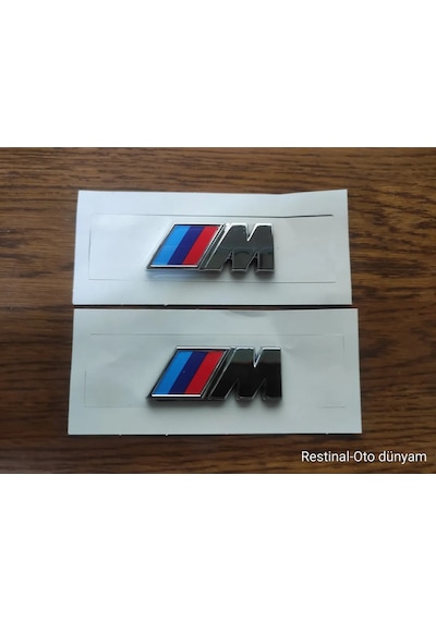 Bmw F10 & Bmw F20 Yan Çamurluk Bmw M Logo Metal Amblem 2 Adet Bmw M Rozet Logo Arma