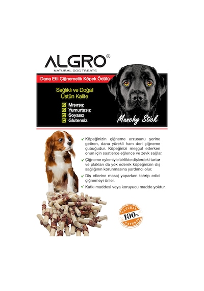 Algro Dana Etli Lokmalık Munchy Stick 50 Adet 3 Kova