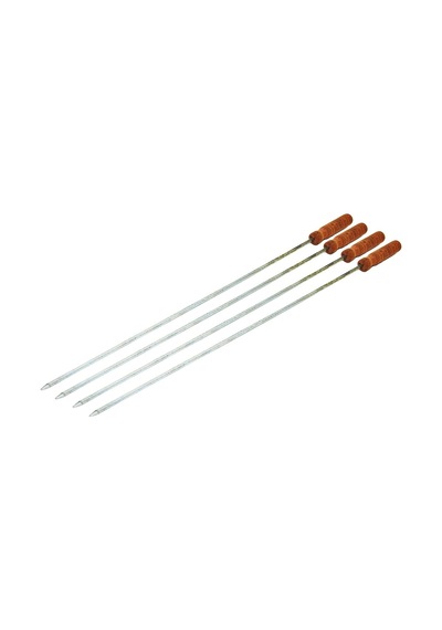 Ahşap Saplı Kalın Kare Mangal Şişi - 50 Cm - Güvenli Tutuş Ttt
