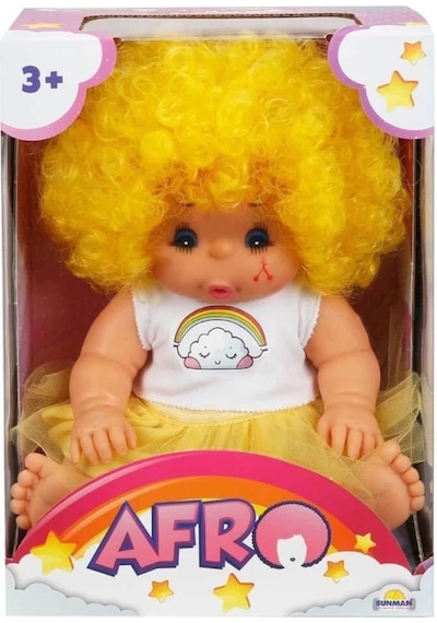Mey İthalat 20040 Afro Kıvırcık Saçlı Bebek 23 Cm -