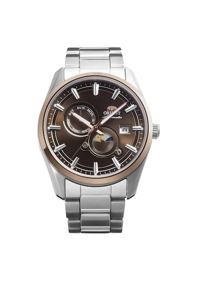 Orient Sun&moon Ra-ak0313y30b Kurmalı Otomatik Çelik Gri Kahverengi Kadran Safir Cam 42 Mm Erkek Kol Saati