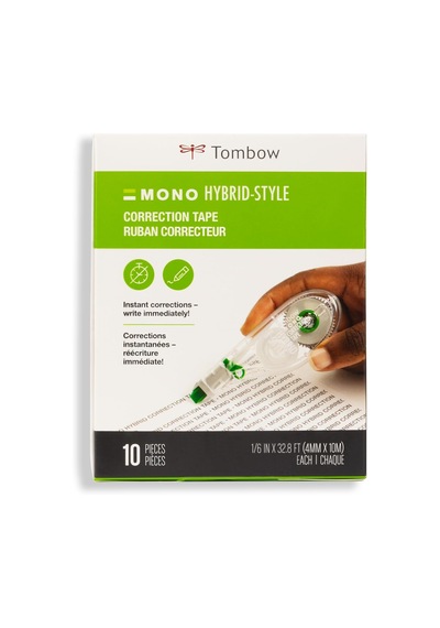 Tombow Mono Hibrit Düzeltme Bandı 10/paket, 16"x394" Genel