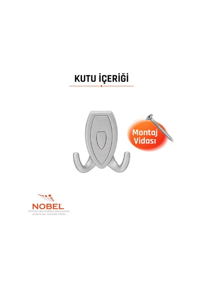 Zepli N Askı, Metal Vestiyer Askısı, Matkrom Matkrom, Duvar Ve Dolap Askılığı 5'li Set Vidalı Krom