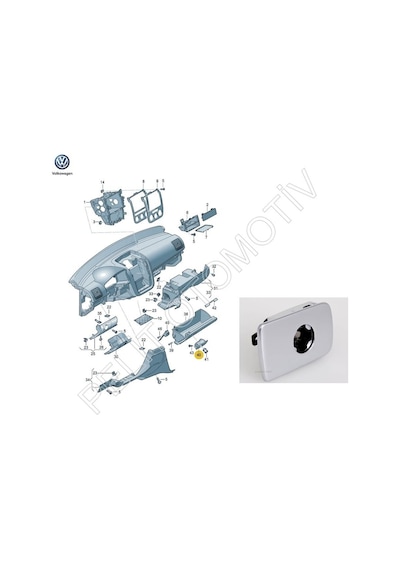 Golf Torpido Kapak Mandalı 1k1857147d 2005- 2012