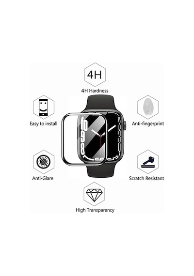 Apple Uyumlu Watch 7 Seri 45 Mm Ekran Koruyucu Nano Esnek Cam Ppm