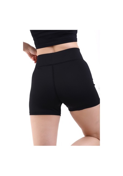 Dechival Siyah Kadın Mini Plaj Havuz Deniz Şortu Korse Kemerli Push Up Siyah
