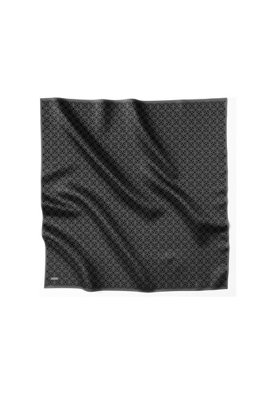 Belli İpek Eşarp - 4215-59 Siyah Twill