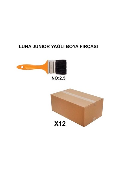12 Adet Luna Junior Yağlı Boya Fırçası, No 2.5 Kalite