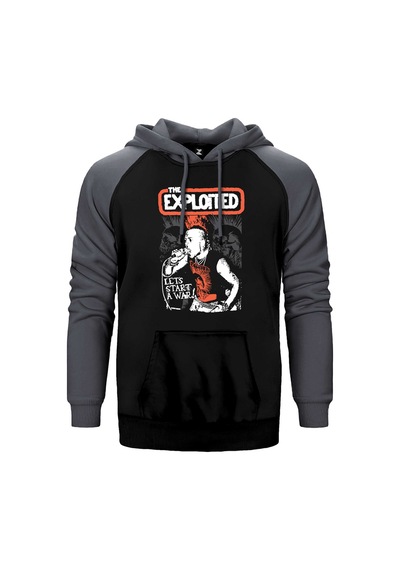 The Exploited On Stage Kırmızı Renk Reglan Kol Sweatshirt / Hoodie