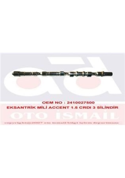 GEMSAFT HIACC01 Eksantrik Mili Accent Admire Getz 1.5 CRDI 3Cyl D3Ea