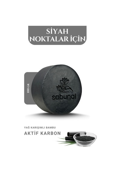 Sabunal Bambu Kömür Sabunu - Siyah Nokta ve Cilt Temizleyici Doğal Sabun 100 G