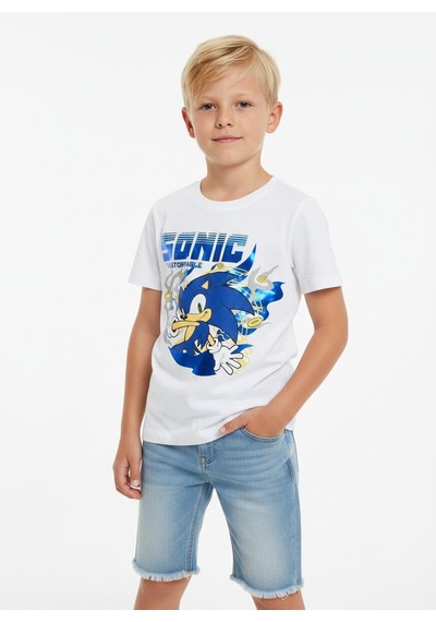 Sea Bubbles Sonic Çocuk Tişört St10414 Beyaz