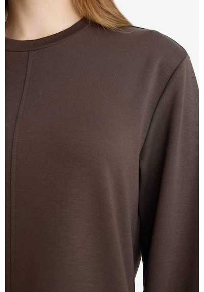 Defacto Regular Fit Bisiklet Yaka Uzun Kollu Tunik F5117ax26spkh227 Haki-kh227