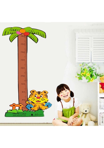 Boy Ölçer Sticker Zürafa Aslan Kuş Ayıcık Büyüme Tablosu Cetveli (283263921)