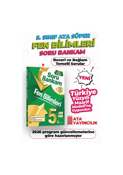 5. Sınıf Fen Bilimleri Ata Süper Soru Bankam Yeni