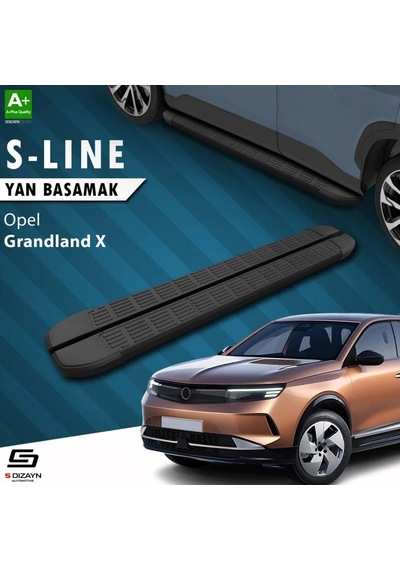 S-dizayn Opel Grandland X 2 Hybrid S-line Siyah Yan Basamak 183 Cm 2024 Üzeri A+ Kalite